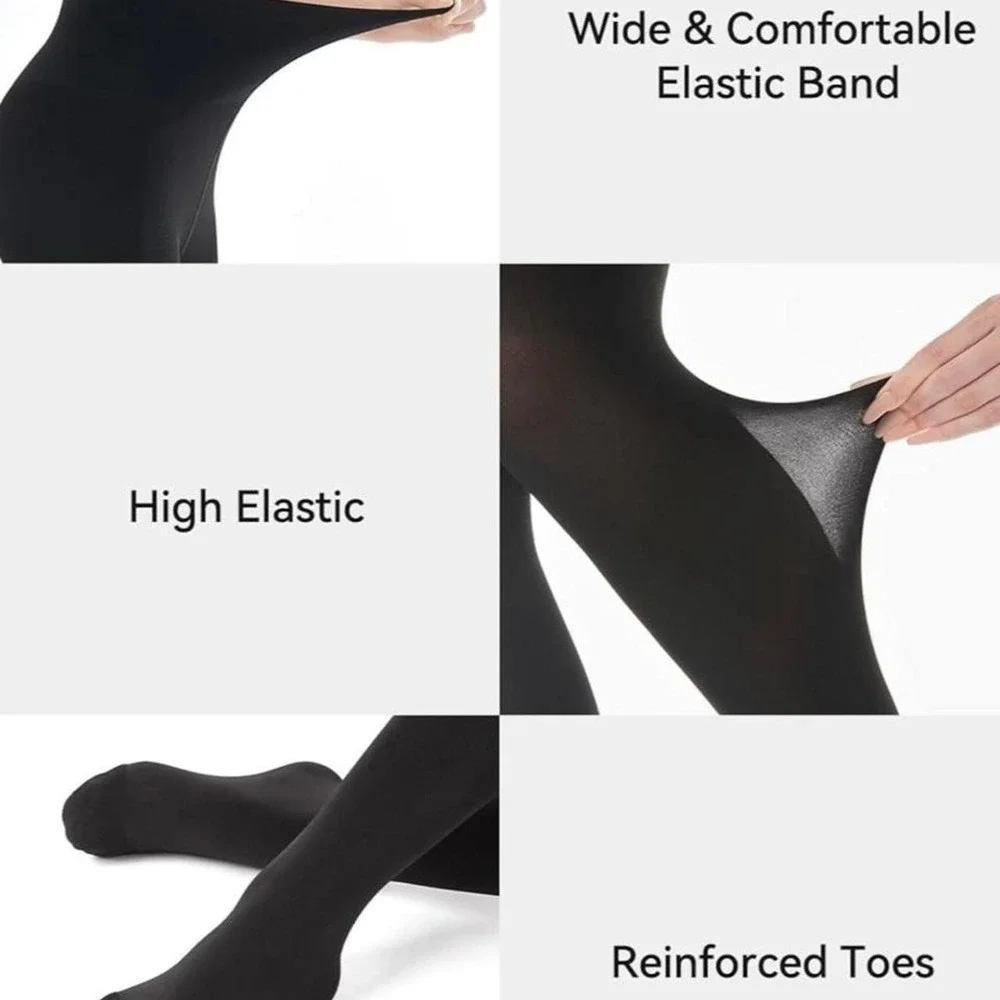 LUCKMEEY Black Tights L/XL High Waist Tummy Control Butt Lift NEW